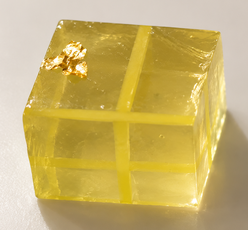 Individual Ylang Ylang Botanical Jelly with handcrafted edible artwork